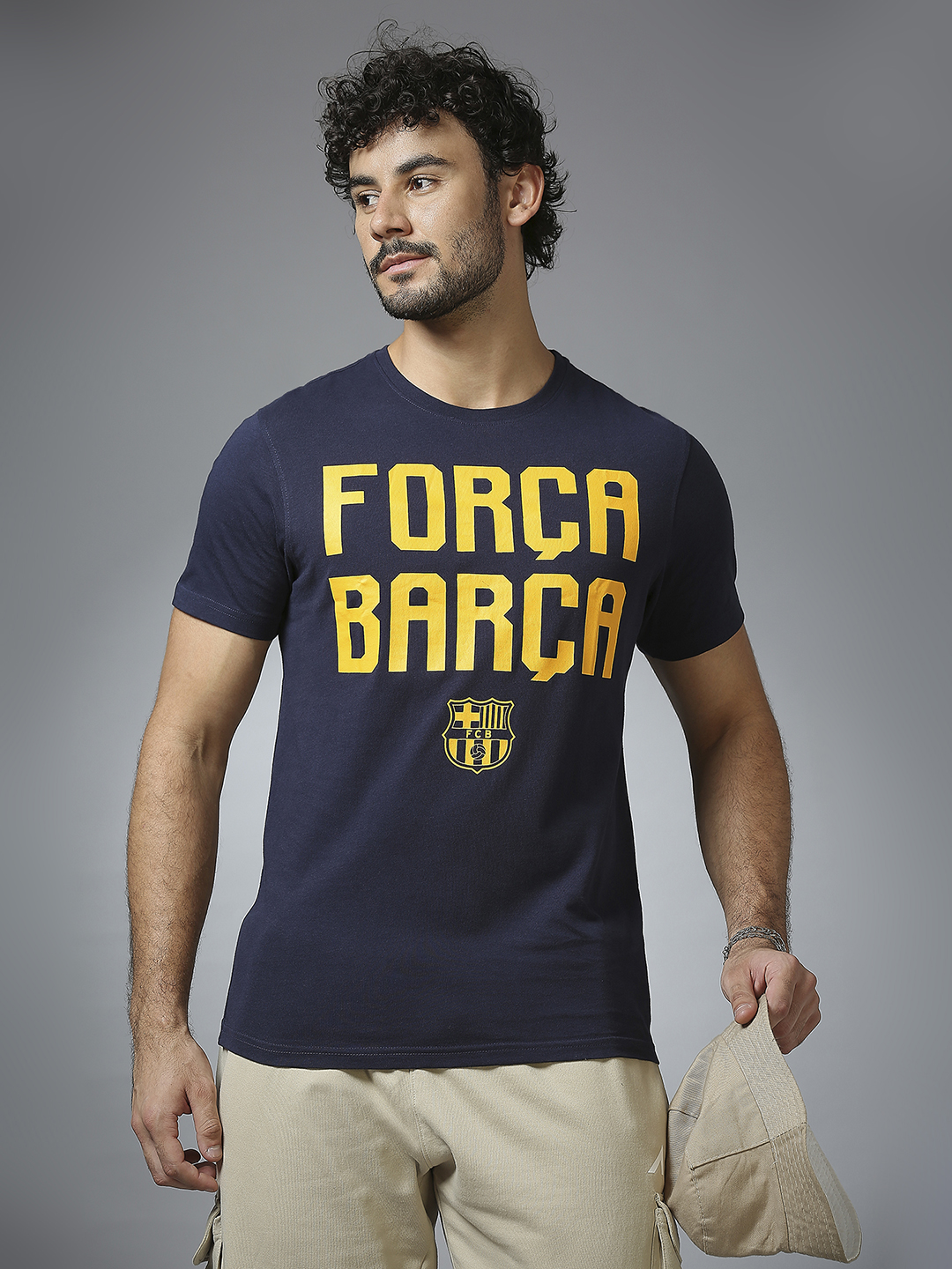 FC Barcelona FC Barcelona "Forca Barca" T-Shirt - Navy (8)